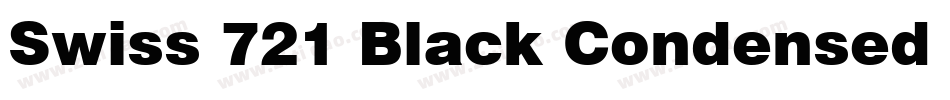 Swiss 721 Black Condensed BT字体转换